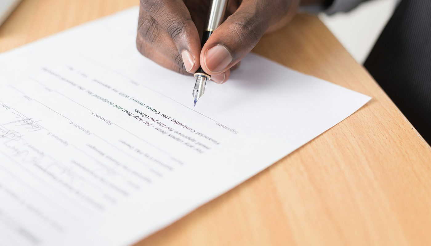 Signature d'un document